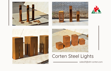 Corten Steel Landscape Lighting
